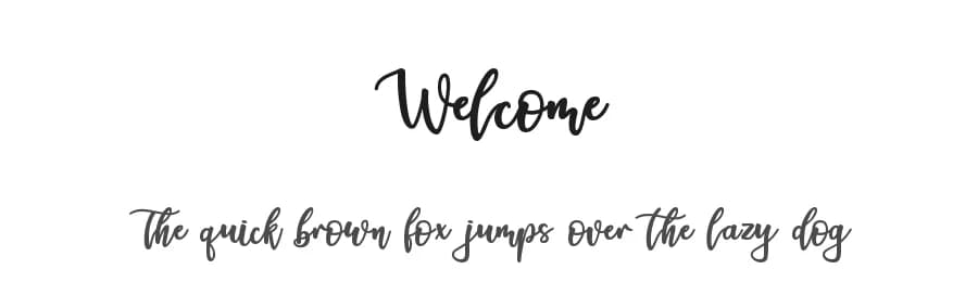 Welcome by Graphix Line Studio — Script Handwritten Font
