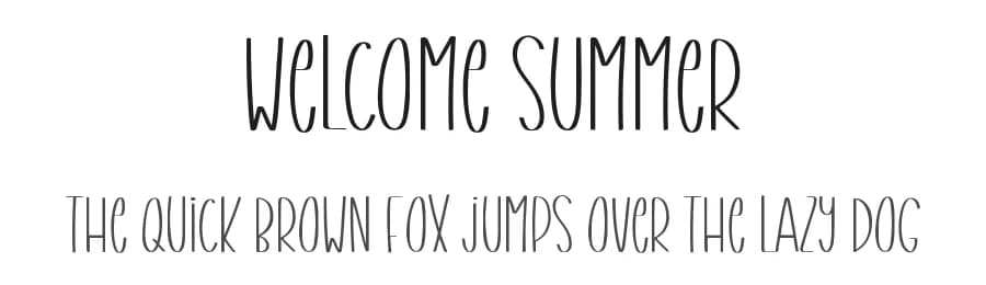 Welcome Summer by AquariiD — Script Handwritten Font — preview 1
