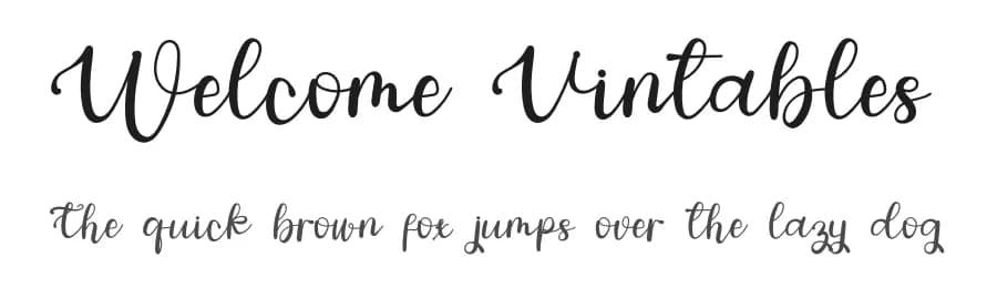 Welcome Vintables by Inermedia Studio — Script Handwritten Font