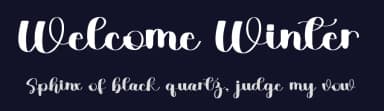 Welcome Winter by FreshtypeINK — Script Handwritten Font — thumbnail 2