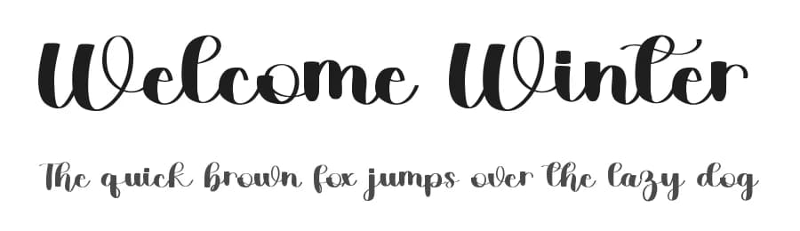 Welcome Winter by FreshtypeINK — Script Handwritten Font