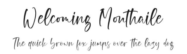 Welcoming Monthaile by Perspectype Studio - Letterena.com — Script Handwritten Font