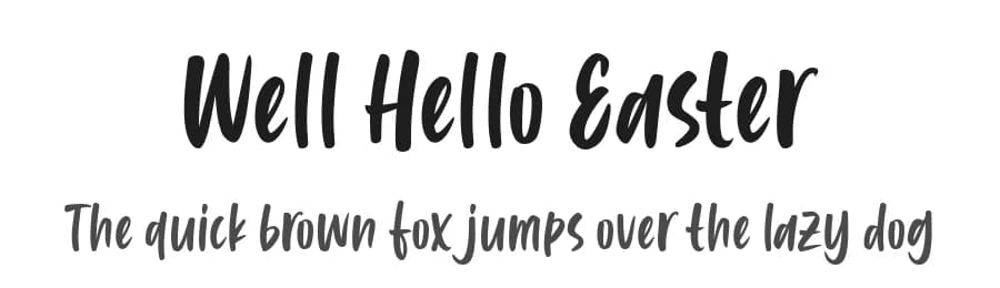 Well Hello Easter by 7NTypes — Script Handwritten Font
