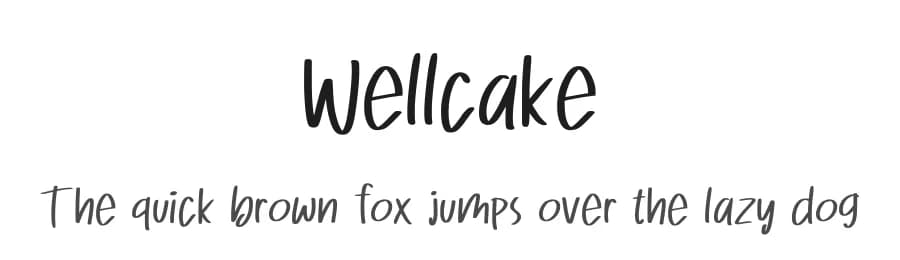 Wellcake by selawetype — Script Handwritten Font