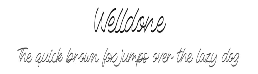 Welldone by Vunira Design — Script Handwritten Font