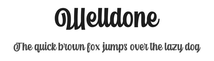 Welldone by Kong Font — Script Handwritten Font