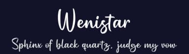 Wenistar by Brithos Type — Script Handwritten Font — thumbnail 2
