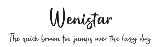 Wenistar by Brithos Type — Script Handwritten Font