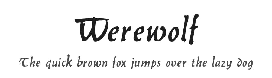 Werewolf by Ridgemont Studios — Script Handwritten Font