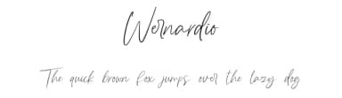 Wernardio by Ditatype — Script Handwritten Font — thumbnail 1