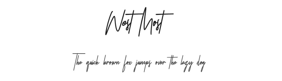 West Most by Maulana Creative — Script Handwritten Font