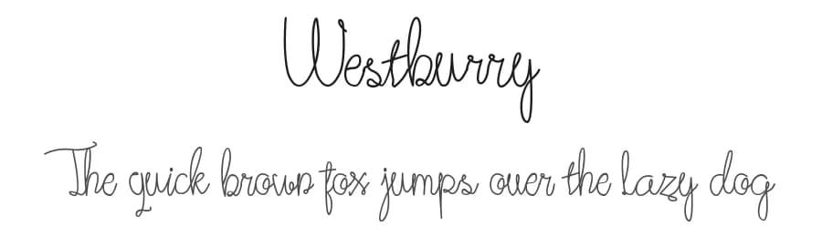 Westburry by Muhammad Wahyudin — Script Handwritten Font — preview 1