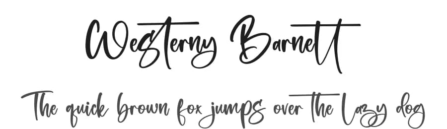 Westerny Barnett by Letterena Studios — Script Handwritten Font