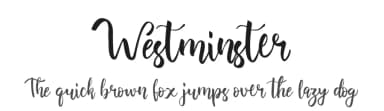 Westminster by lyanatha — Script Handwritten Font — thumbnail 1