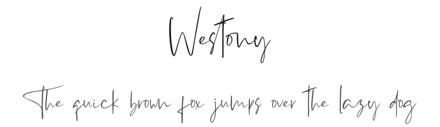 Westony by Haksen Studio — Script Handwritten Font