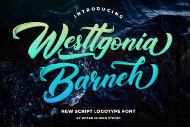 Westtgonia Barneh Font by Kotak Kuning Studio — Script Handwritten Font — thumbnail 1
