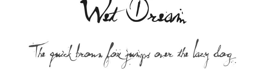 Wet Dream by Hanoded — Script Handwritten Font