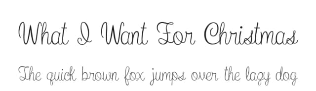 What I Want For Christmas by Emily Spadoni — Script Handwritten Font