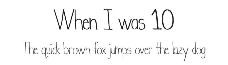 When I was 10 by Jusebox — Script Handwritten Font