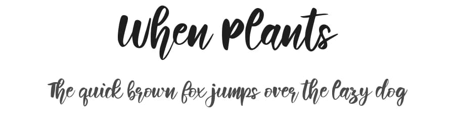 When Plants by Vunira Design — Script Handwritten Font