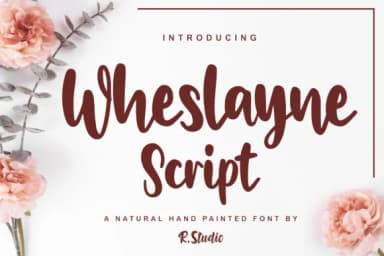 Wheslayne Script Font by R. Studio — Script Handwritten Font — thumbnail 1