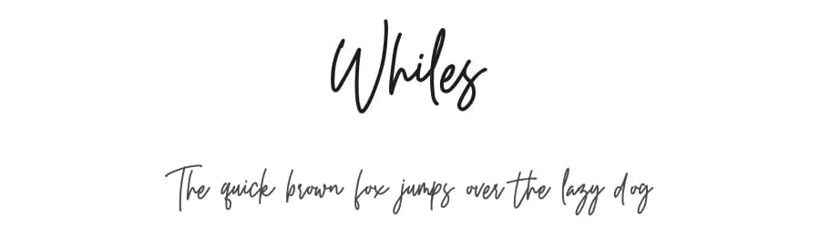 Whiles by Ditatype — Script Handwritten Font