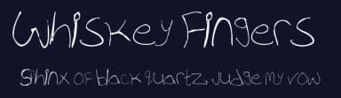 Whiskey Fingers by Adult Human — Script Handwritten Font — thumbnail 2