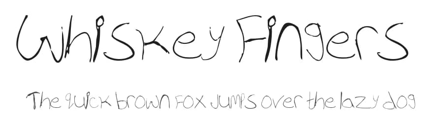 Whiskey Fingers by Adult Human — Script Handwritten Font — preview 1