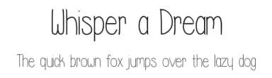Whisper a Dream by Vanessa Bays — Script Handwritten Font — thumbnail 1