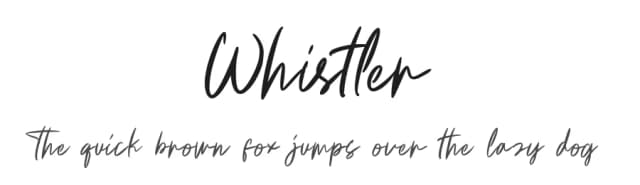 Whistler by Scathing Signature — Script Handwritten Font
