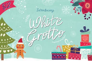 White Grotto Font by Salt and Pepper Fonts — Script Handwritten Font — thumbnail 1
