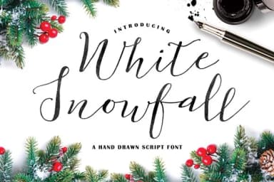 White Snowfall Font by Creativeqube Design — Script Handwritten Font — thumbnail 1