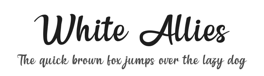 White Allies by DumadiStyle — Script Handwritten Font