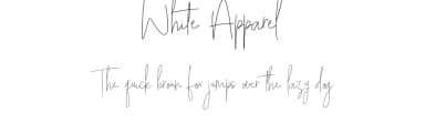 White Apparel by Graphicfresh — Script Handwritten Font — thumbnail 1