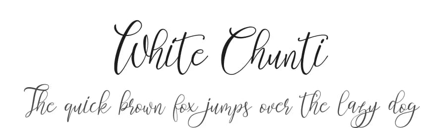 White Chunti by Edric Studio — Script Handwritten Font