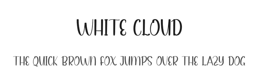 White Cloud by Andi Moz — Script Handwritten Font