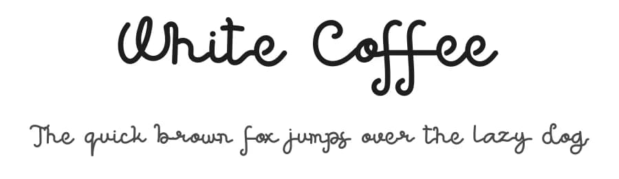 White Coffee by Eddy Goodboy — Script Handwritten Font