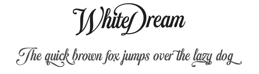 White Dream by Måns Grebäck — Script Handwritten Font