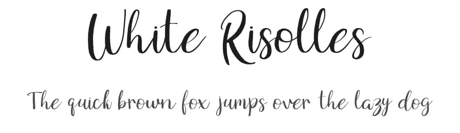 White Risolles by Pentagonistudio — Script Handwritten Font