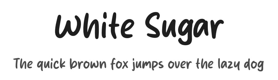 White Sugar by Origin Type — Script Handwritten Font