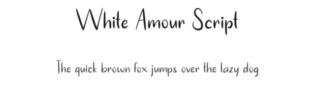 White Amour Script by Katario Studio — Script Handwritten Font