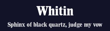 Whitin by ClaudeP — Serif Font — thumbnail 2