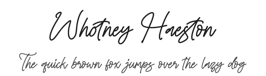Whotney Haeston by Integritype Studio — Script Handwritten Font