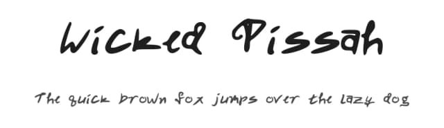 Wicked Pissah by Alex — Script Handwritten Font