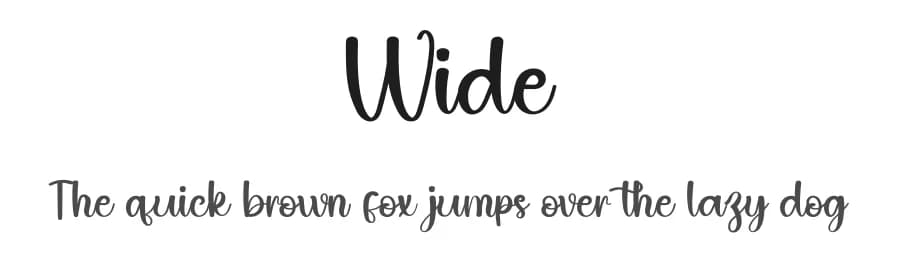 Wide by PiPi Creative STUDIO — Script Handwritten Font — preview 1