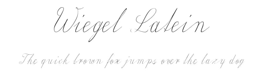 Wiegel Latein by Peter Wiegel — Script Handwritten Font