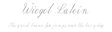 Wiegel Latein by Peter Wiegel — Script Handwritten Font — thumbnail 1