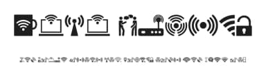 Wifi Icons by Woodcutter — Dingbats Font — thumbnail 1