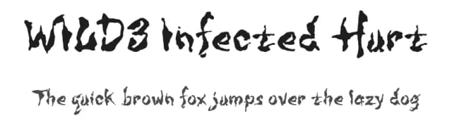 WILD3 Infected Hurt by Fontry — Script Handwritten Font
