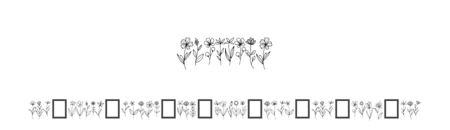 Wildflow by Muhammad Yafinuha — Dingbats Font